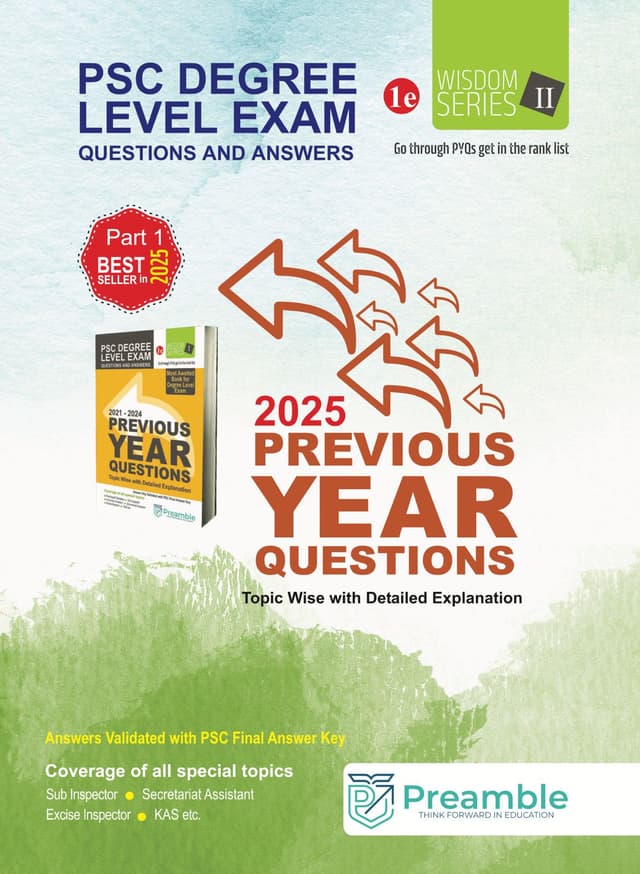 PSC Degree Level PYQ 2025
